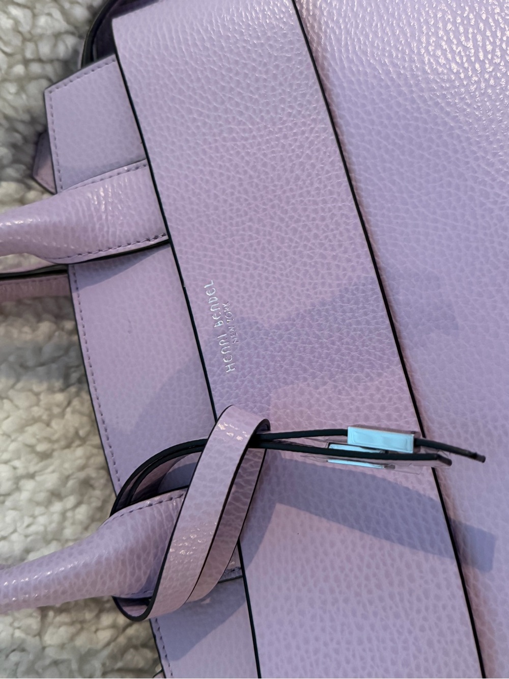 Henri Bendel Barrow Street Leather Satchel in Lilac Breeze - Picture 4 of 7